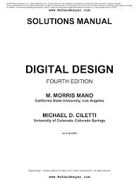 Digital Design Solution Manual Mano Pdf Pdfdrive Com