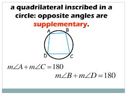 We use ideas from the inscribed angles conjecture to see why this conjecture is true. Inscribed Angles Inscribed Quadrilaterals Ppt Download