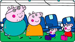 Flying pig coloring page from pig category. Peppa Pig Coloring Pages For Kids Peppa Pig Coloring Games Flying On Holiday Coloring Book Youtube