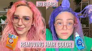 removing hair color with baking soda