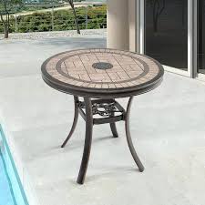 Patio Round Tile Top Dining Table