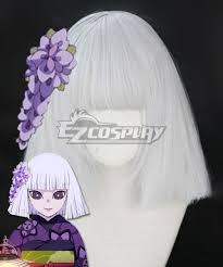 She was only selected by a priest to become kagaya's wife in order to car for his medical needs, but he only agreed to the marriage on the condition that she cared for him on her own free will. Demon Slayer Kimetsu No Yaiba Kanata Ubuyashiki Silver Cosplay Wig