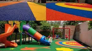 rubber matte childrens play area