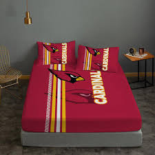 Arizona Cardinals Fitted Sheet Set Bed
