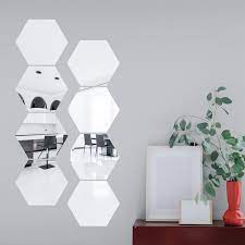 12 Hexagon Mirror Wall Decal Wall