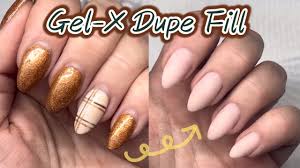 how to do a gel x nail fill you