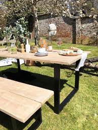 Outdoor Wooden Table Garden Table