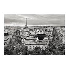 Paris B W Photo Panoramic Wallpaper