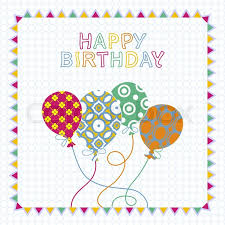 Happy Birthday Card Design With Stock Vector Colourbox