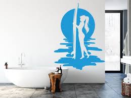 Surfing Girl Wall Decal Surf Wall