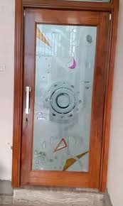 Interior 30mm Wooden Glass Door For Home