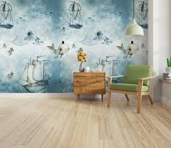 Our creative collection of kids wall murals is designed to bring the cutest kids décor projects to life! Kids Watercolor Blue Ocean World And Whale Wallpaper Mural Mural Wallpaper Kids Wallpaper Ocean Mural