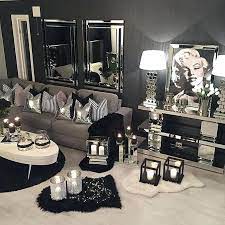 black and white and grey living room