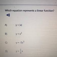 which equation represents a linear