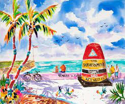 Key West Painting Southernmost Point