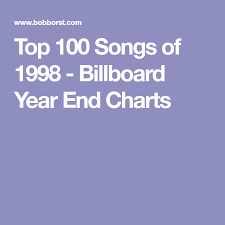 Top 100 Songs Of 1998 Billboard Year End Charts Class Of