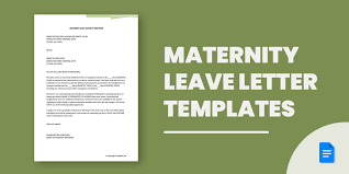 11 maternity leave letter templates