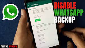 disable whatsapp backup on iphone