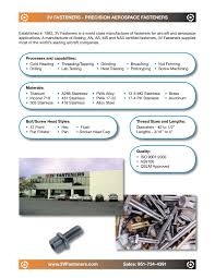 Precision Aerospace Fasteners 3v Fasteners Pages 1 4
