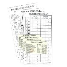 Buy Pinochle Score Pad Pack Of 2 Two 40 Page Score Pads