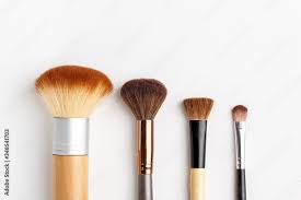makeup brushes of diffe sizes on a
