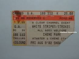 Details About White Stripes Strokes Concert Ticket Stub Detroit Chene Park 2002 Mega Rare