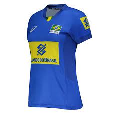 Na ocasião, o brasil venceu por 3 sets a 2. Camisa Asics Brasil Volei Cbv 2017 Feminina Azul Netshoes