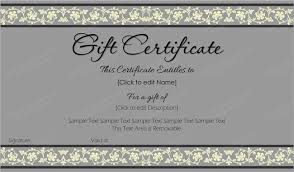 beauty gift certificate template free