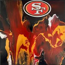San Francisco 49ers Abstract Painting
