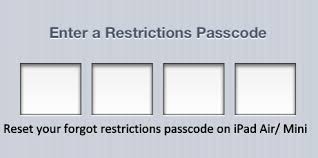How To Reset Your Forgot Restrictions Passcode On Ipad Air Ipad Mini