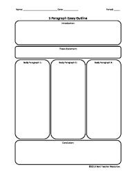 Free Blank Printable Five Paragraph Essay Organizer   speech     Pinterest