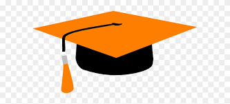 orange graduation cap clipart orange
