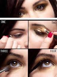 4 steps to a gold smokey eye beauty