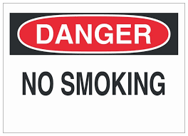 brady danger no smoking signs