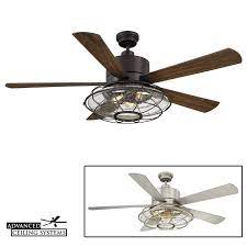 At ceilingfan.com we offer a wide variety of ceiling fans with lights which include fans with included down lights, up lights, and a combination of both. 7 Rustic Industrial Ceiling Fans With Cage Lights You Ll Love Advanced Ceiling Systems Bedroom Ceiling Light Ceiling Fan Cage Light