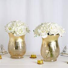 8 Gold Glass Vase Flower Vase Hurricane
