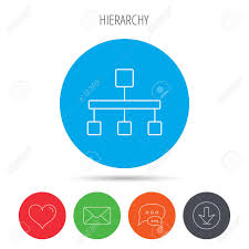 Hierarchy Icon Organization Chart Sign Database Symbol Mail