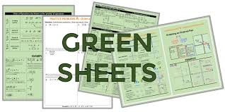 Green Reference Sheets Sara Vanderwerf