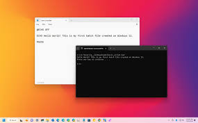 create batch script files on windows 11