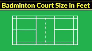 badminton court merement in feet