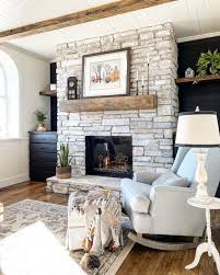 Whitewashed Fireplace Designs