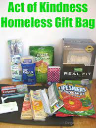 act of kindness homeless gift bag