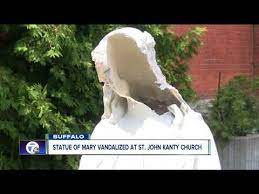 Virgin Mary Statue Destroyed Outside Of