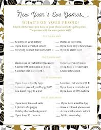 45 new years eve games free printables