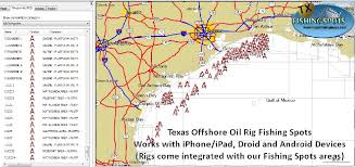 Texas Oil Rig Spots With Gps Coordinates Texas Fishing Spots