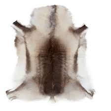 reindeer calf skin rug hide fur
