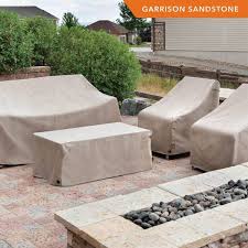 Modern Leisure Garrison Patio Chaise Lounge Cover Waterproof 65 In L X 28 In W X 29 In H Sandstone 2 Pack Beige