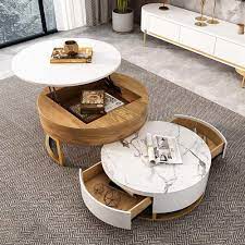 lift top round coffee table set of 2
