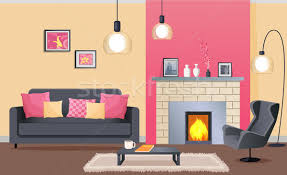 This is doubly true if you have a smaller living below, we're going to take a look at 15 cozy living rooms with fireplaces. Interior Design Of Cozy Living Room With Fireplace Vector Illustration C Robuart 8992941 Stockfresh