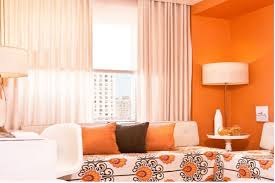 What Color Curtains Go With Orange
